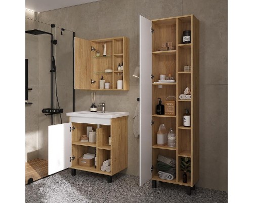 Шкаф пенал Volna Osmond 50 pnOSMOND50-04 цвет Белый Дуб сонома