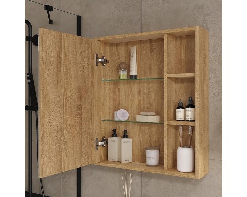 Зеркальный шкаф Volna Osmond 60 szOSMOND60 цвет Дуб сонома