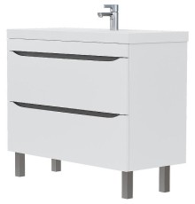 Тумба под раковину Volna Prime 100.2Y tnPRIME100.2Y-01 Белая Темно-серая