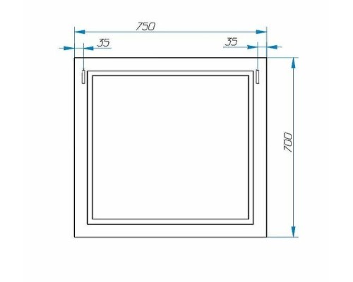Зеркало Эстет Bali Classic 75 ФР-00002234 Белое