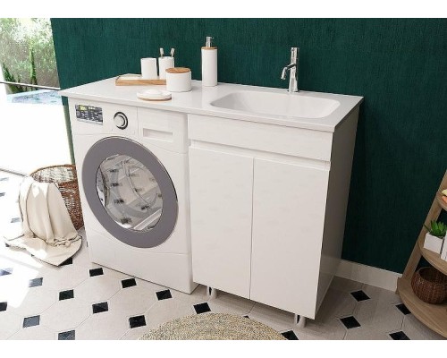 Тумба с раковиной Эстет Barcelona Luxe 120 R ФР-00007066 Белая