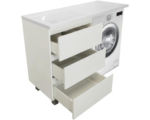 Тумба с раковиной Эстет Dallas Luxe 100 L ФР-00002317 Белая