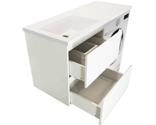 Тумба с раковиной Эстет Dallas Luxe 115 L ФР-00002296 подвесная Белая