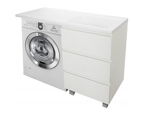 Тумба с раковиной Эстет Dallas Luxe 120 R ФР-00001923 Белая