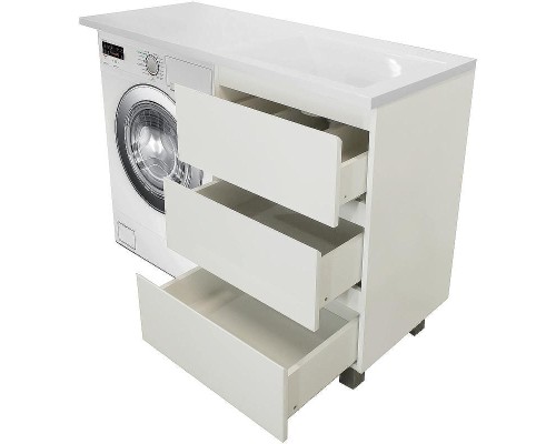 Тумба с раковиной Эстет Dallas Luxe 120 R ФР-00001923 Белая