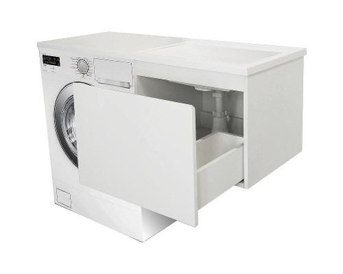 Тумба с раковиной Эстет Dallas Luxe 120 R ФР-00001926 подвесная Белая