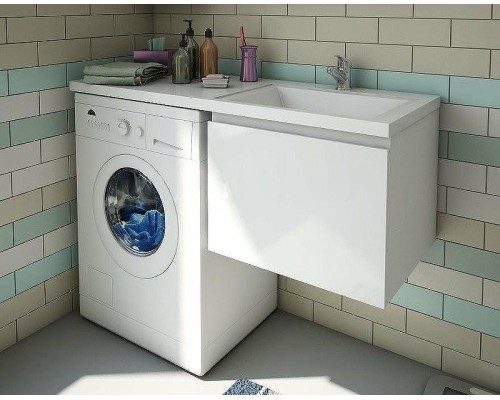 Тумба с раковиной Эстет Dallas Luxe 120 R ФР-00001926 подвесная Белая