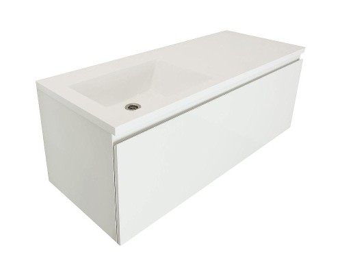 Тумба с раковиной Эстет Dallas Luxe 120 L ФР-00001932 подвесная Белая