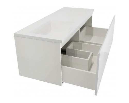 Тумба с раковиной Эстет Dallas Luxe 120 L ФР-00001932 подвесная Белая