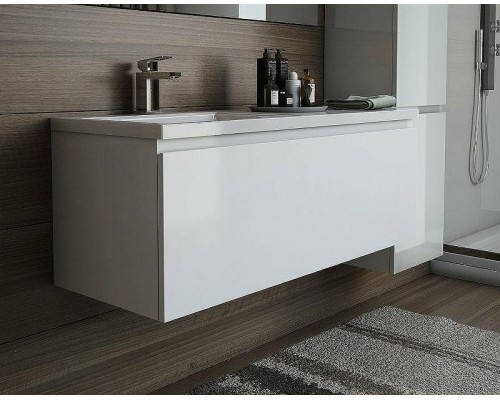 Тумба с раковиной Эстет Dallas Luxe 120 L ФР-00001932 подвесная Белая