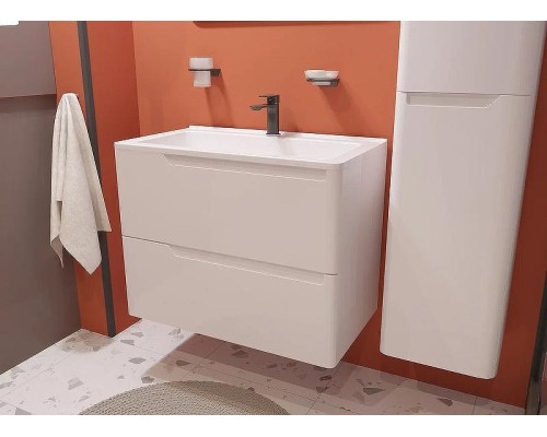 Тумба с раковиной Эстет Kare Luxe 80 ФР-00005715 подвесная Белая