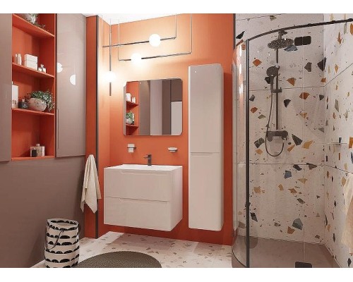 Тумба с раковиной Эстет Kare Luxe 80 ФР-00005715 подвесная Белая