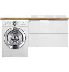 Тумба с раковиной Эстет Malibu Luxe 155 R ФР-00007114 подвесная Белая Темное дерево