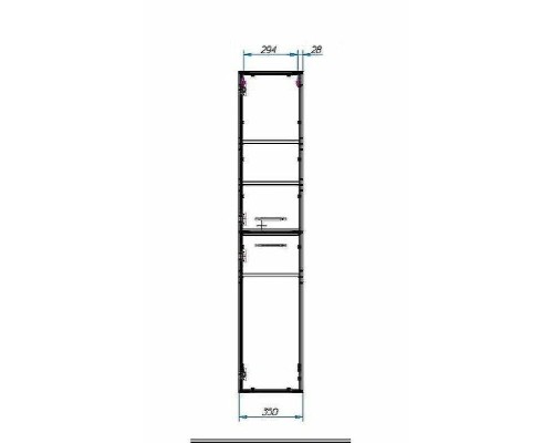 Шкаф пенал Эстет Vegas 35 R ФР-00003496 подвесной Белый