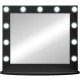 Зеркало Континент 800х700 ЗГП43 гримерное с подсветкой Черное с механическим выключателем