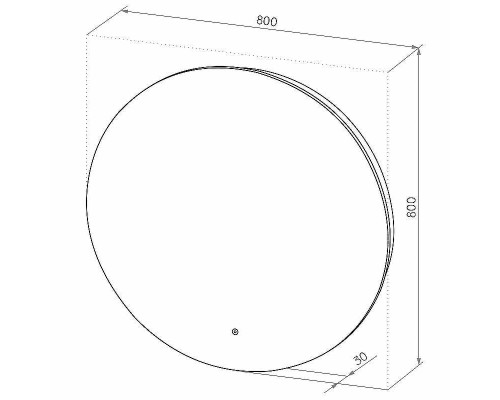 Зеркало Континент Ajour D 800 ЗЛП590 с подсветкой с сенсорным выключателем