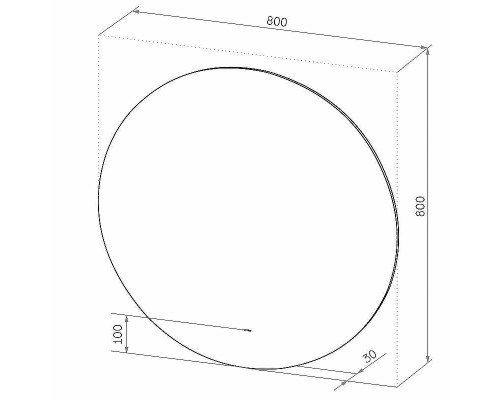 Зеркало Континент Ajour D 800 ЗЛП105 с подсветкой с бесконтактным выключателем