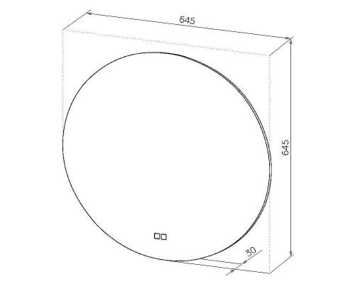 Зеркало Континент Ajour D 645 ЗЛП2292 с подсветкой с сенсорным выключателем с подогревом