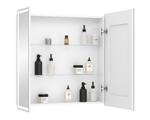 Зеркальный шкаф Континент Allure LED 80 МВК045 с подсветкой Белый