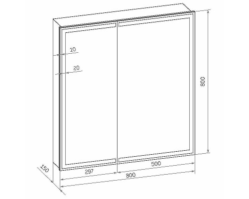 Зеркальный шкаф Континент Allure LED 80 МВК045 с подсветкой Белый
