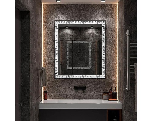 Зеркало Континент Apollo 800х900 ЗЛП1033 с подсветкой с сенсорным выключателем