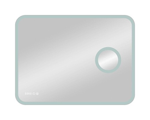 Зеркало Континент Bliss 800х700 ЗЛП403 с подсветкой с сенсорным выключателем с увеличительным зеркалом с подогревом с часами