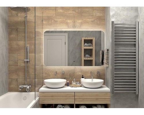 Зеркало Континент Burzhe 1200х700 ЗЛП3530 с подсветкой с бесконтактным выключателем