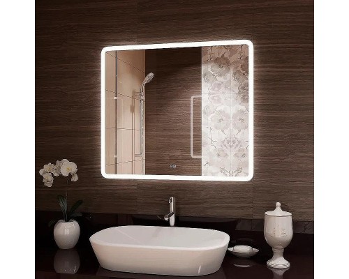 Зеркало Континент Demure 800х700 ЗЛП288 с подсветкой с сенсорным выключателем с подогревом