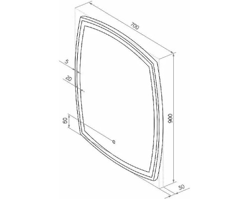Зеркало Континент Dream 700х900 ЗЛП612 с подсветкой с сенсорным выключателем