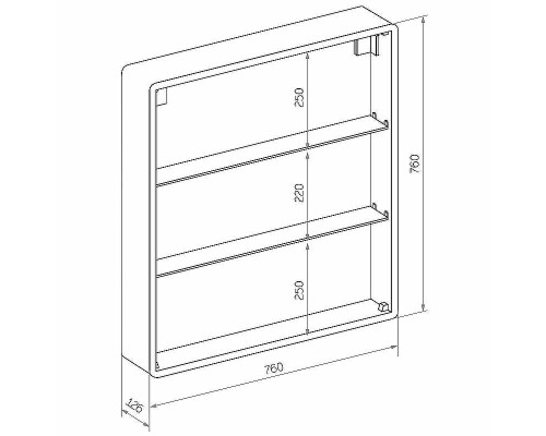Зеркальный шкаф Континент Elliott LED 80 МВК014 с подсветкой Белый