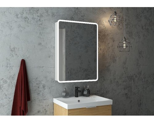 Зеркальный шкаф Континент Emotion LED 60 МВК028 с подсветкой Белый