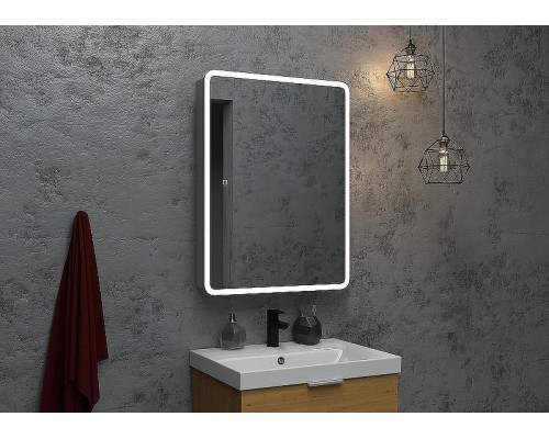 Зеркальный шкаф Континент Emotion LED 60 МВК028 с подсветкой Белый