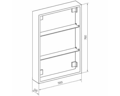Зеркальный шкаф Континент Emotion LED 60 МВК028 с подсветкой Белый