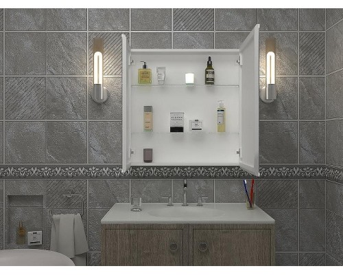 Зеркальный шкаф Континент Emotion LED 80 МВК030 с подсветкой Белый