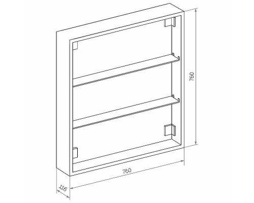 Зеркальный шкаф Континент Emotion LED 80 МВК030 с подсветкой Белый