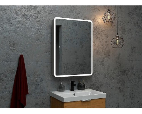 Зеркальный шкаф Континент Emotion 50 МВК128 с подсветкой Белый