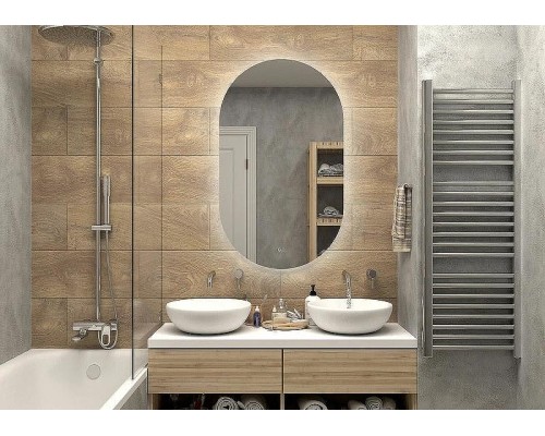 Зеркало Континент Fleur 650x1100 ЗЛП1555 с подсветкой с бесконтактным выключателем