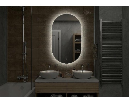 Зеркало Континент Fleur 650x1100 ЗЛП1555 с подсветкой с бесконтактным выключателем