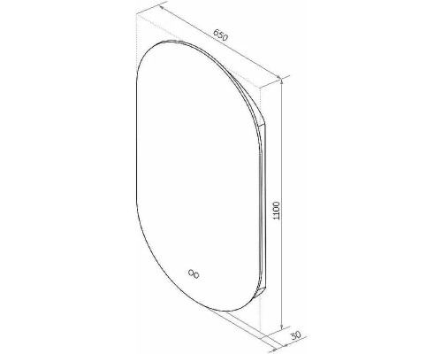 Зеркало Континент Fleur 650x1100 ЗЛП1555 с подсветкой с бесконтактным выключателем