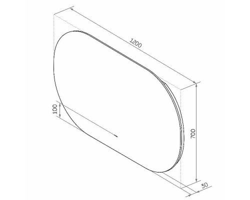 Зеркало Континент Fleur 1200x700 ЗЛП639 с подсветкой с бесконтактным выключателем