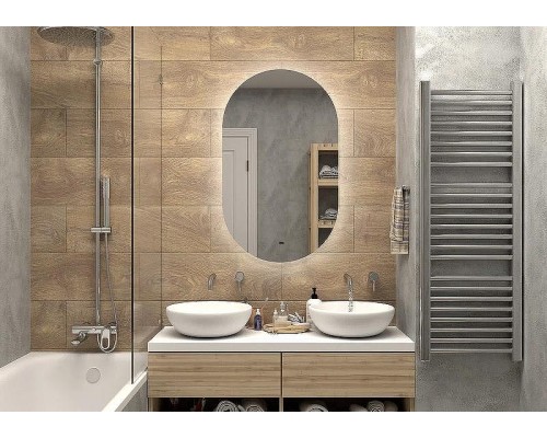 Зеркало Континент Fleur 700x1200 ЗЛП628 с подсветкой с бесконтактным выключателем