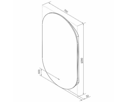 Зеркало Континент Fleur 700x1200 ЗЛП628 с подсветкой с бесконтактным выключателем