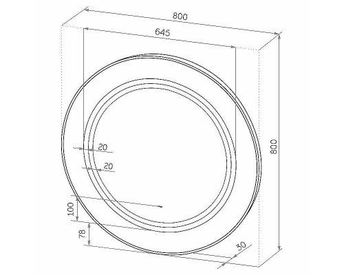 Зеркало Континент Forest 800 ЗЛП302 с подсветкой с бесконтактным выключателем