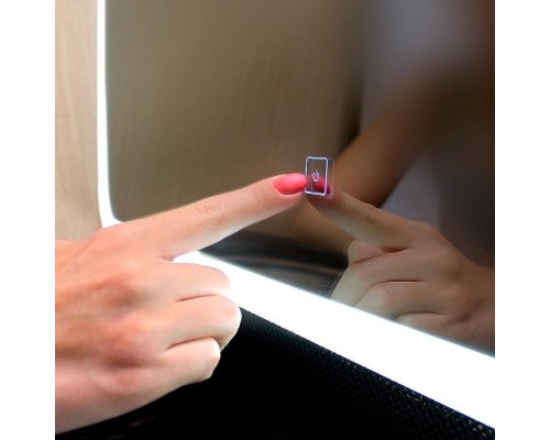 Зеркало Континент Frame 600x800 ЗЛП948 с подсветкой Черное с сенсорным выключателем