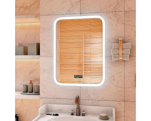 Зеркало Континент Glamour 700х900 ЗЛП451 с подсветкой с многофункциональной панелью