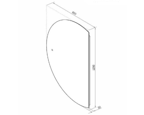 Зеркало Континент Jill 800х1200 ЗЛП3537 с подсветкой с сенсорным выключателем