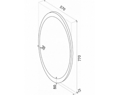 Зеркало Континент Lily 570х770 ЗЛП688 с подсветкой с сенсорным выключателем