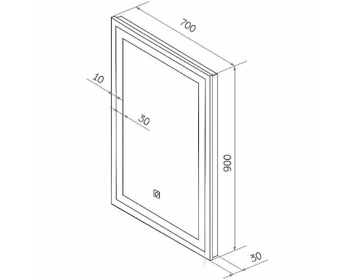 Зеркало Континент Mercury 700x900 ЗЛП506 с подсветкой с сенсорным выключателем