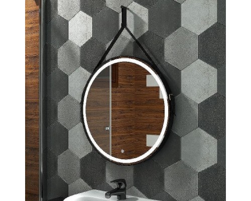 Зеркало Континент Millenium D 650 ЗЛП969 с подсветкой Черное с сенсорным выключателем