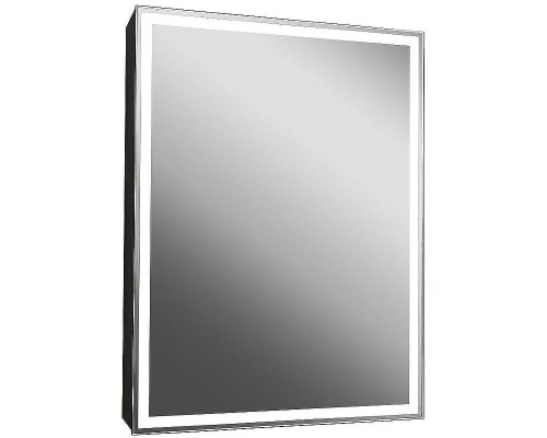 Зеркальный шкаф Континент Mirror Box black Led 60 МВК053 с подсветкой Черный